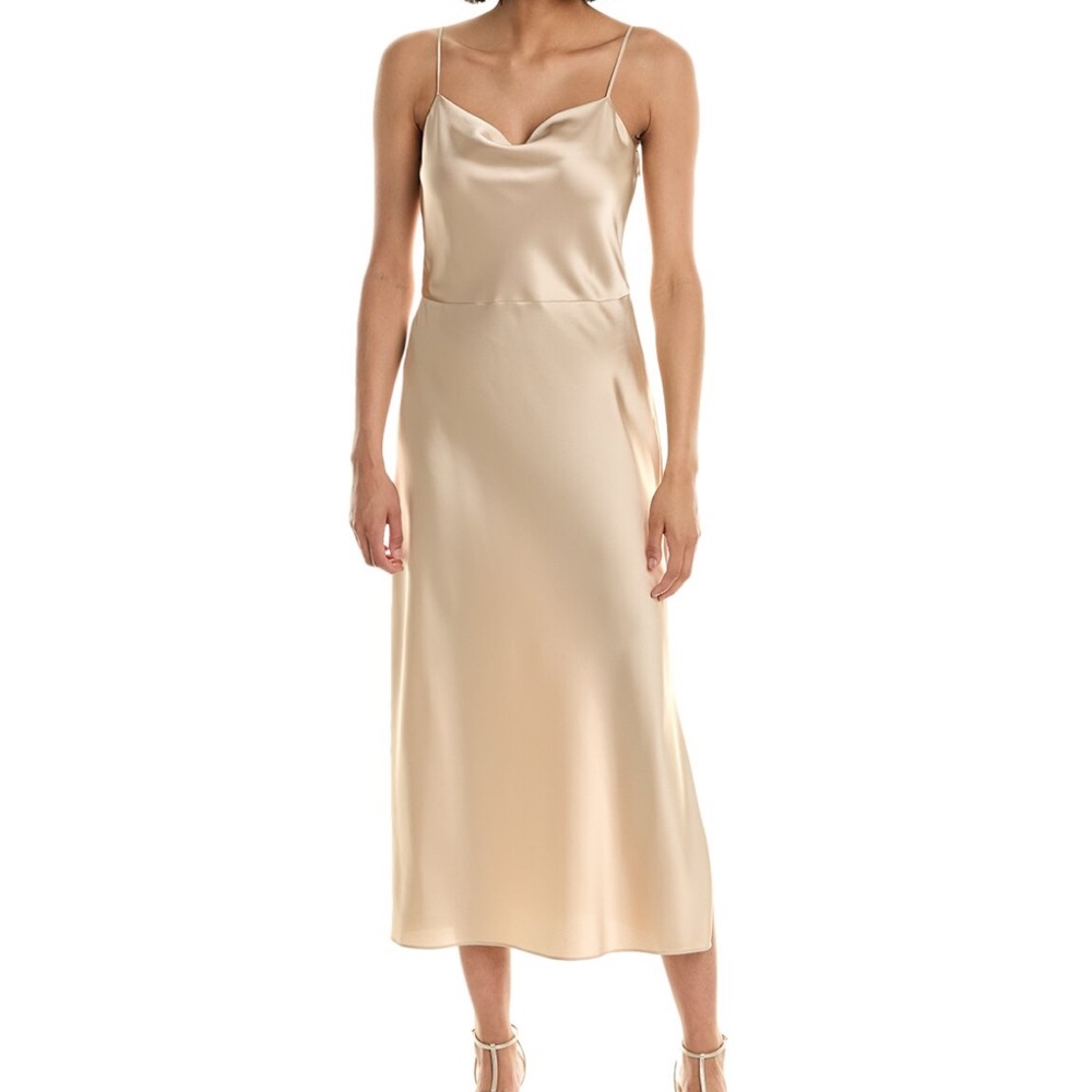 NWT Vince Cowl Neck Slip Dress Cream / Sand / Champagne Size 2 / Small